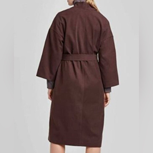 PROLOGUE  Women's eggplant/rich brown tie waist trench size XS - Picture 3 of 15